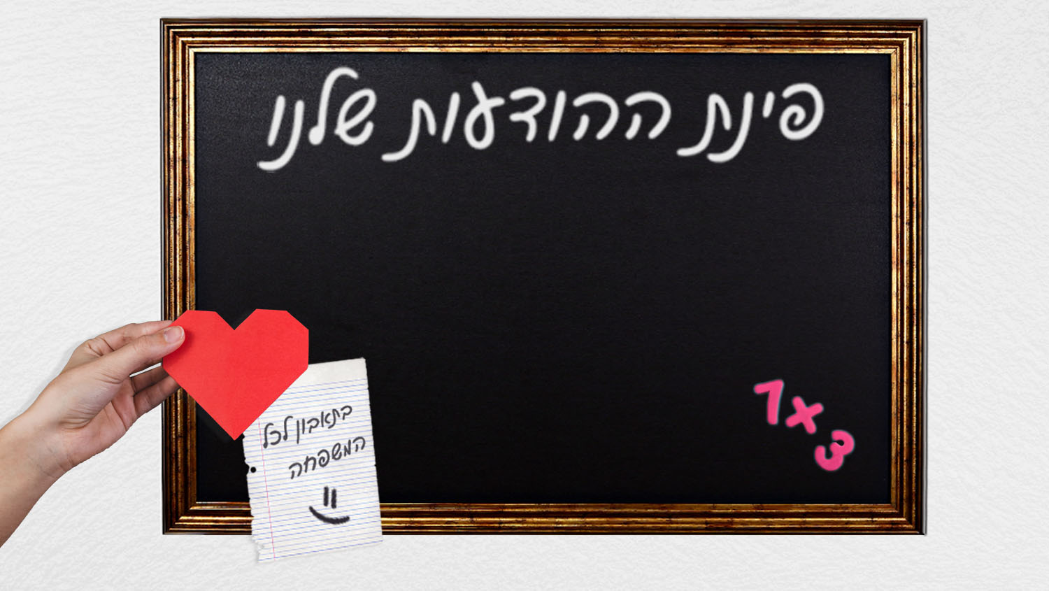 לוח גיר מגנטי כולל מסגרת לבחירה